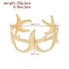 New Fashion Golden Alloy 2 Starfish Arm Bracelet for Women  Summer Beach \Dance Party Cuff Bracelets Jewlery Accessories Gifts