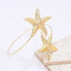 New Fashion Golden Alloy 2 Starfish Arm Bracelet for Women  Summer Beach \Dance Party Cuff Bracelets Jewlery Accessories Gifts